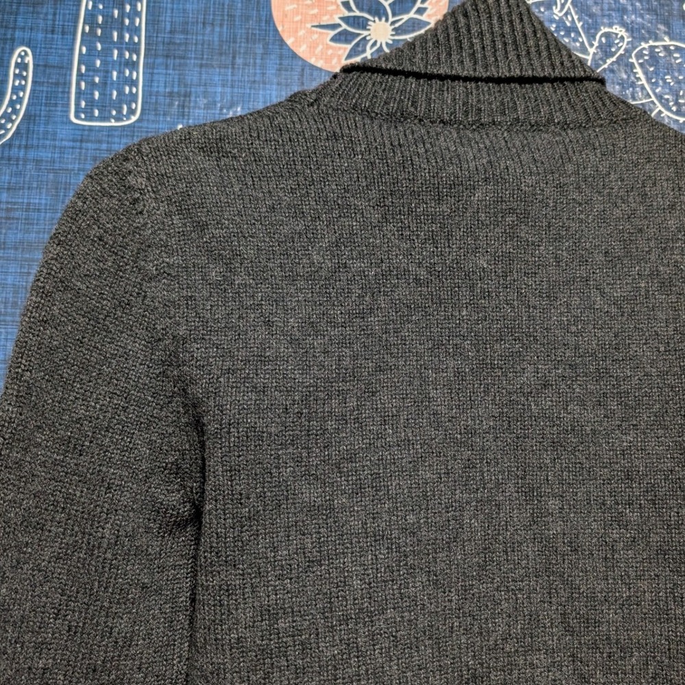 Celine Cashmere Knit Turtle Neck Long Sleeve Sweater Grey Small - Picture 5 of 7
